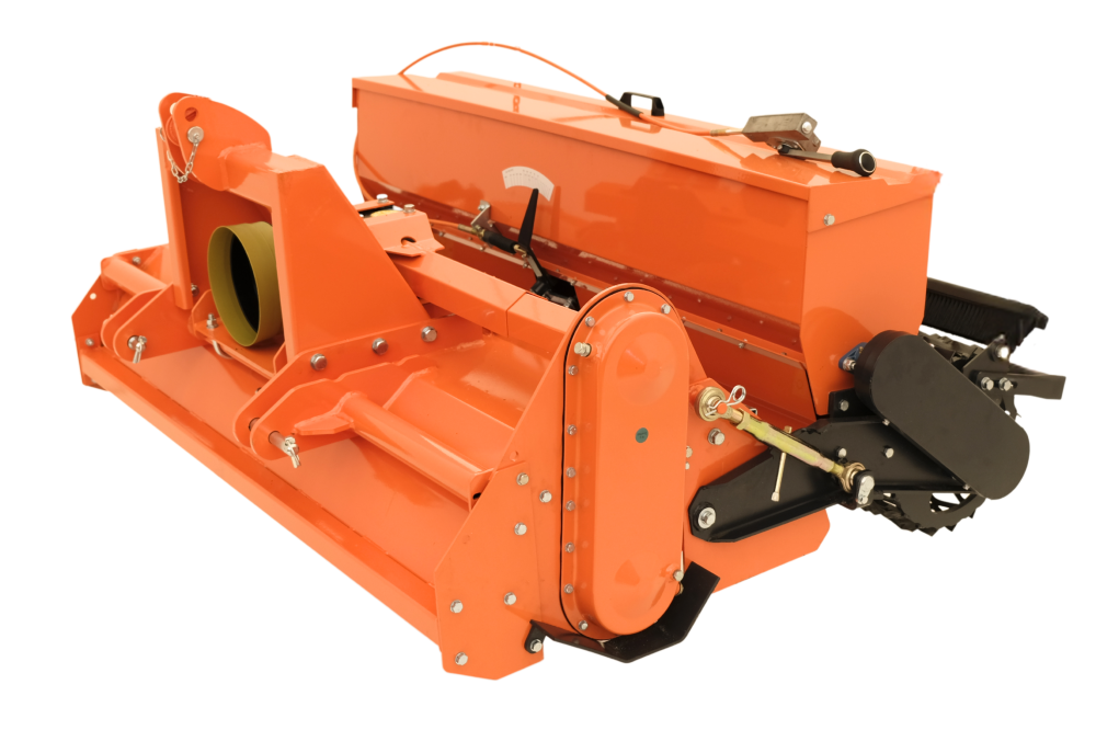 GEOGRASS SB165 stone burier with seed drill, tilling set