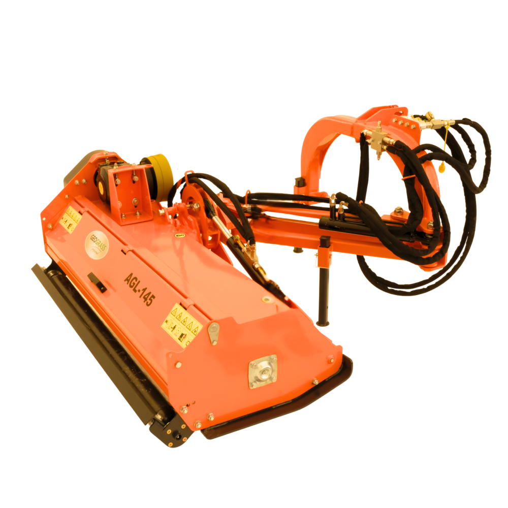 flail mower with an outreach arm AGL 145 GEOGRASS
