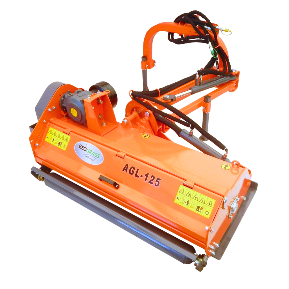 flail mower with an outreach arm AGL 125 GEOGRASS